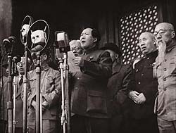 mao_1949 Mao kicks things off, Tiananmen Square, 1 October 1949